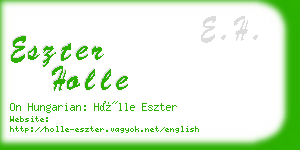 eszter holle business card